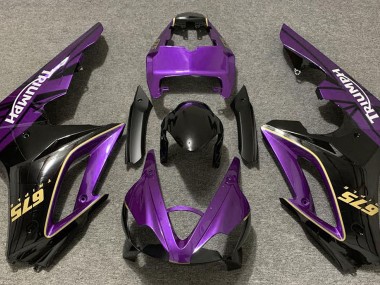 2009-2012 Glanz Lila & Schwarz Triumph Daytona 675 Motorrad Verkleidung