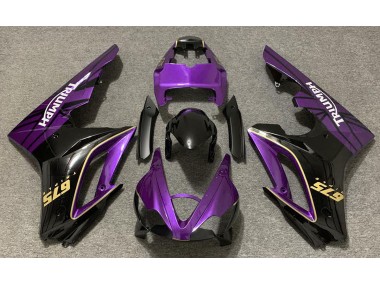 2009-2012 Glanz Lila & Schwarz Triumph Daytona 675 Motorrad Verkleidung