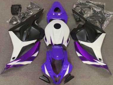 2009-2012 Glanz Lila Weiß & Violett Honda CBR600RR Motorrad Verkleidung