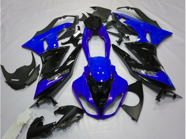 2009-2012 Glänzend Blau & Schwarz Kawasaki ZX6R Motorrad Verkleidung 2009-2012 Glänzend Blau & Schwarz Kawasaki ZX6R Motorrad Verkleidung