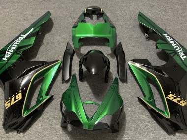 2009-2012 Glänzend Grün & Schwarz Triumph Daytona 675 Motorrad Verkleidung