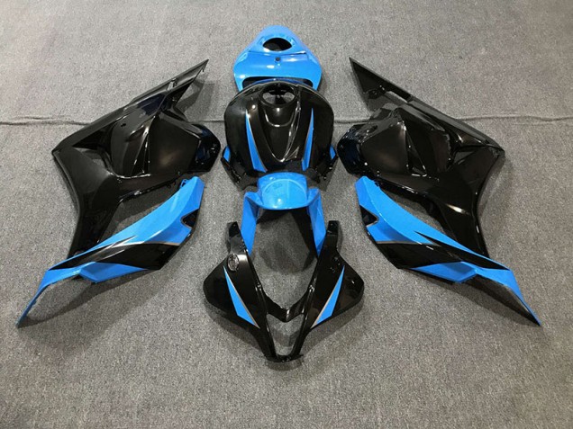 2009-2012 Glänzendes Schwarz & Himmelblau Honda CBR600RR Motorrad Verkleidung 2009-2012 Glänzendes Schwarz & Himmelblau Honda CBR600RR Motorrad Verkleidung