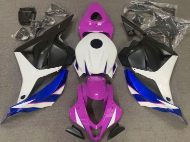 2009-2012 Glanzrosa Weiß & Blau Honda CBR600RR Motorrad Verkleidung