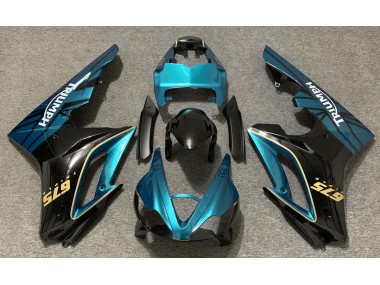 2009-2012 Hellblau & Schwarz Glänzend Triumph Daytona 675 Motorrad Verkleidung