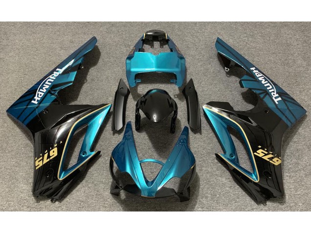 2009-2012 Hellblau & Schwarz Glänzend Triumph Daytona 675 Motorrad Verkleidung 2009-2012 Hellblau & Schwarz Glänzend Triumph Daytona 675 Motorrad Verkleidung