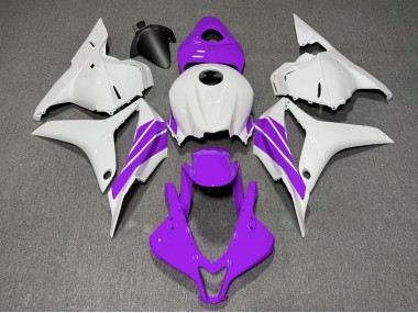 2009-2012 Lila & Weißer Seitenstreifen Honda CBR600RR Motorrad Verkleidung