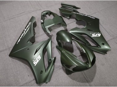 2009-2012 Matt Grün Weiß Triumph Daytona 675 Motorrad Verkleidung