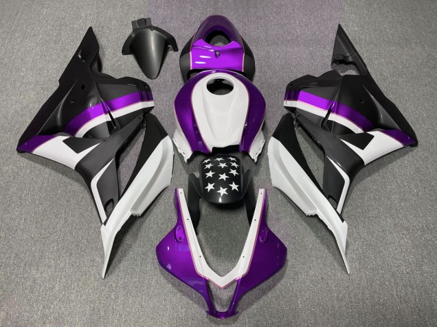 2009-2012 Matt Schwarzer & Violetter Stern Honda CBR600RR Motorrad Verkleidung 2009-2012 Matt Schwarzer & Violetter Stern Honda CBR600RR Motorrad Verkleidung