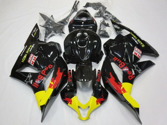 2009-2012 Rot Bull Schwarz Glänzend Honda CBR600RR Motorrad Verkleidung 2009-2012 Rot Bull Schwarz Glänzend Honda CBR600RR Motorrad Verkleidung