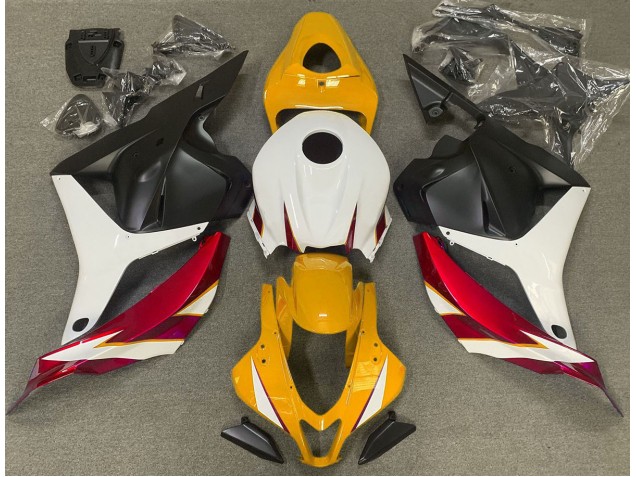 2009-2012 Rot Glänzend Weiß & Gelb Honda CBR600RR Motorrad Verkleidung 2009-2012 Rot Glänzend Weiß & Gelb Honda CBR600RR Motorrad Verkleidung