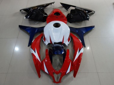2009-2012 Rot Glänzend / Weiß Honda CBR600RR Motorrad Verkleidung