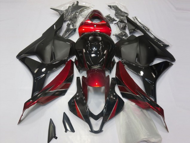 2009-2012 Rot Glänzend & Schwarz Honda CBR600RR Motorrad Verkleidung