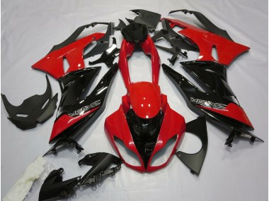 2009-2012 Rot Glänzend & Schwarz Kawasaki ZX6R Motorrad Verkleidung