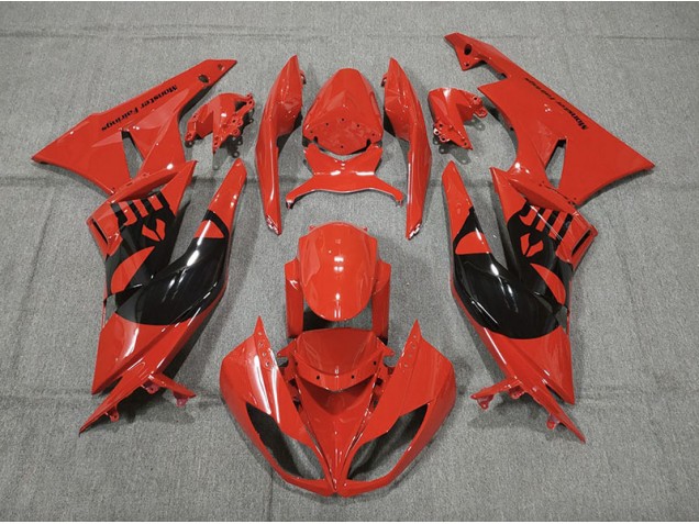 2009-2012 Rot Punisher Kawasaki ZX6R Motorrad Verkleidung
