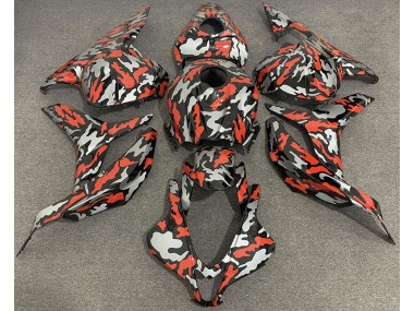 2009-2012 Rotgrau Tarnung Honda CBR600RR Motorrad Verkleidung