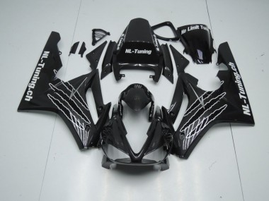 2009-2012 Schwarz Glanz Mit Weiß Triumph Daytona 675 Motorrad Verkleidung