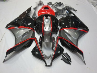2009-2012 Schwarz & Grau Rot Pin Honda CBR600RR Motorrad Verkleidung
