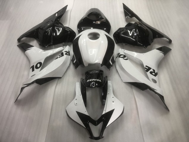 2009-2012 Weiß / Schwarz Repsol Einfarbig Honda CBR600RR Motorrad Verkleidung 2009-2012 Weiß / Schwarz Repsol Einfarbig Honda CBR600RR Motorrad Verkleidung
