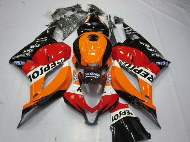 2009-2012 Schwarz Repsol Honda CBR600RR Motorrad Verkleidung