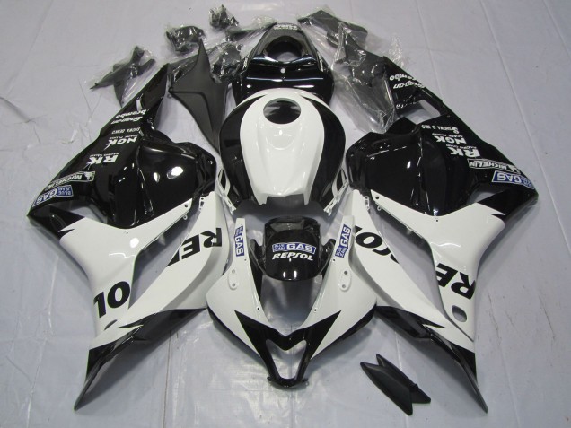 2009-2012 Weiß & Schwarz Repsol Honda CBR600RR Motorrad Verkleidung