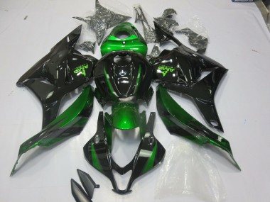 2009-2012 Spezial Grün Glänzendes Schwarz Honda CBR600RR Motorrad Verkleidung