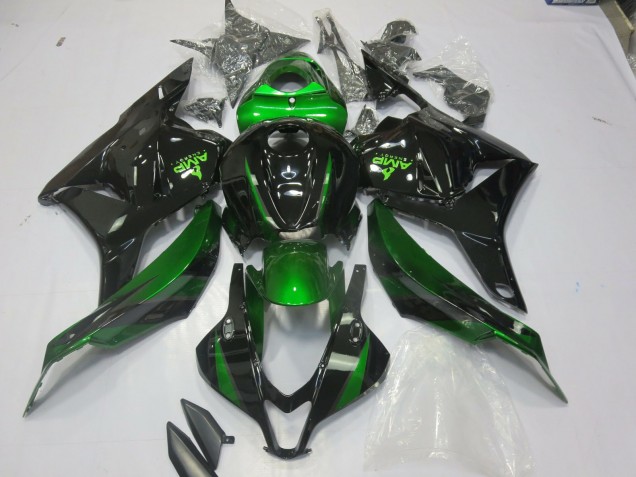 2009-2012 Spezial Grün Glänzendes Schwarz Honda CBR600RR Motorrad Verkleidung