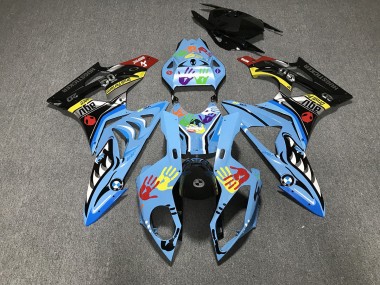 2009-2014 Alien Blau & Weiß BMW S1000RR Motorrad Verkleidung