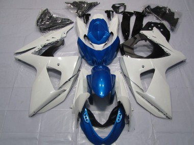 2009-2016 Weiß & Blau Suzuki GSXR 1000 Motorrad Verkleidung