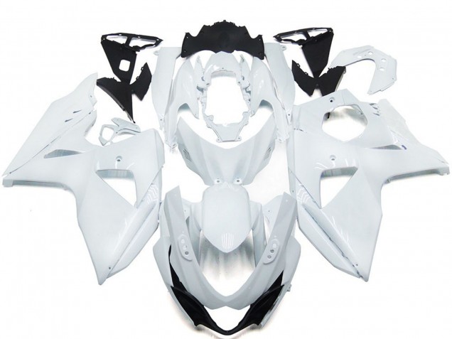 2009-2016 Einfarbig Glänzend Weiß Suzuki GSXR 1000 Motorrad Verkleidung