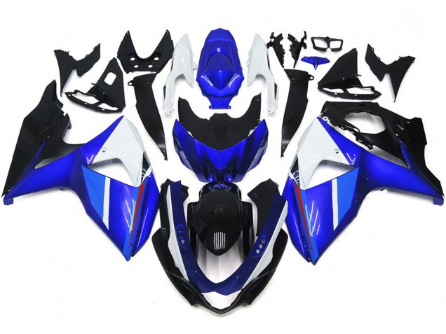 2009-2016 Einfarbig Schwarz Glänzend Blau Weiß Suzuki GSXR 1000 Motorrad Verkleidung