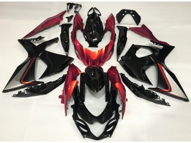 2009-2016 Gebranntes Orange & Schwarz Suzuki GSXR 1000 Motorrad Verkleidung