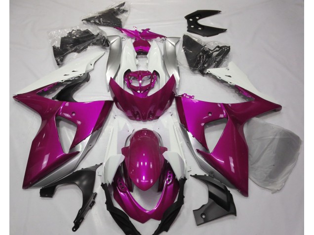 2009-2016 Glanzrosa & Weiß Suzuki GSXR 1000 Motorrad Verkleidung
