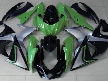 2009-2016 Grün-Silber & Schwarz Suzuki GSXR 1000 Motorrad Verkleidung