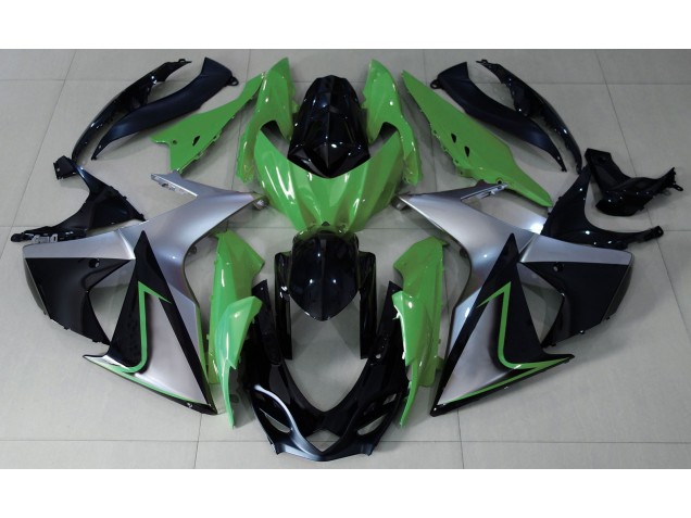 2009-2016 Grün-Silber & Schwarz Suzuki GSXR 1000 Motorrad Verkleidung