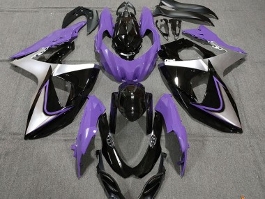 2009-2016 Lila Silber & Schwarz Suzuki GSXR 1000 Motorrad Verkleidung