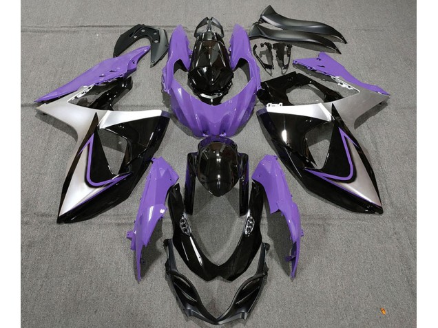 2009-2016 Lila Silber & Schwarz Suzuki GSXR 1000 Motorrad Verkleidung