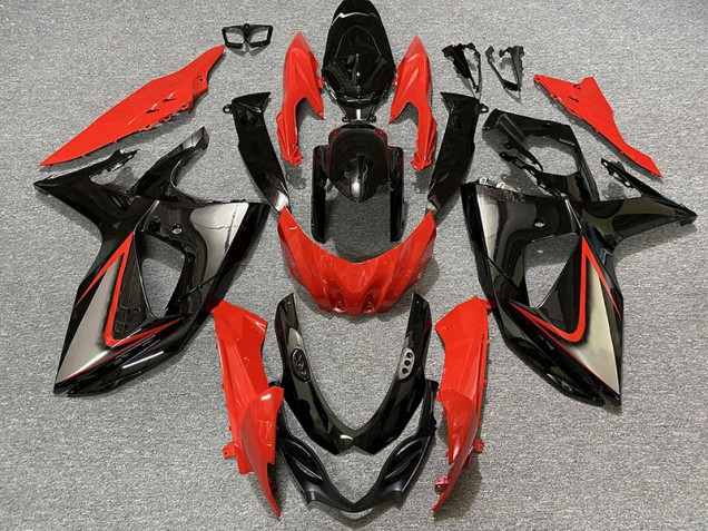 2009-2016 Rot Glänzend & Schwarz Suzuki GSXR 1000 Motorrad Verkleidung
