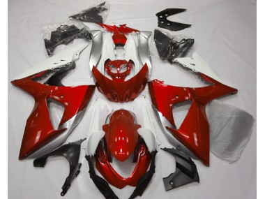 2009-2016 Rot Glänzend & Weiß Suzuki GSXR 1000 Motorrad Verkleidung