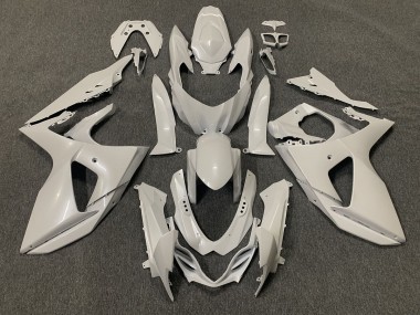 2009-2016 Schlichte Glanz Weiß Suzuki GSXR 1000 Motorrad Verkleidung