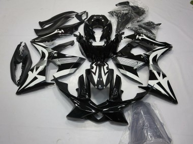 2009-2016 Schwarz & Weiß Suzuki GSXR 1000 Motorrad Verkleidung