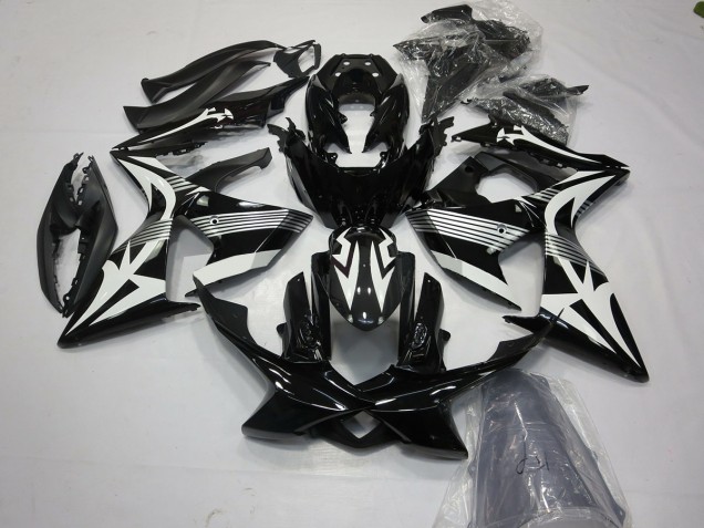 2009-2016 Schwarz & Weiß Suzuki GSXR 1000 Motorrad Verkleidung