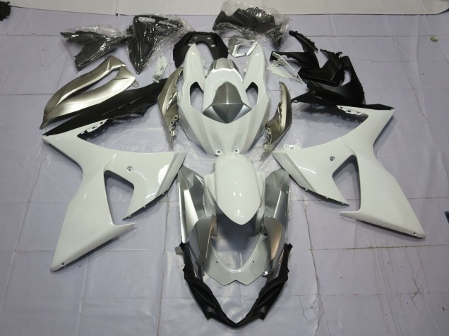 2009-2016 Silber & Weiß Suzuki GSXR 1000 Motorrad Verkleidung