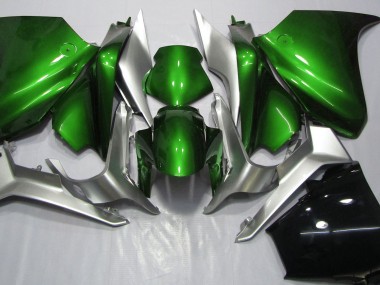 2010-2013 Dunkelgrün & Silber Honda VFR1200 Motorrad Verkleidung
