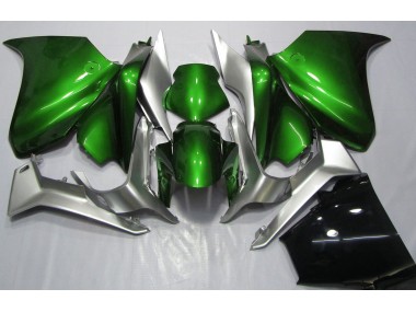 2010-2013 Dunkelgrün & Silber Honda VFR1200 Motorrad Verkleidung