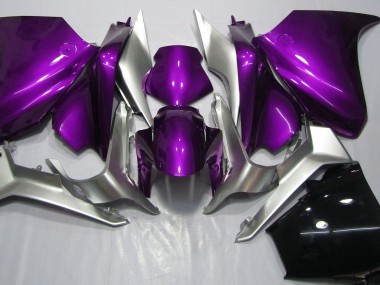 2010-2013 Dunkelviolett & Silber Honda VFR1200 Motorrad Verkleidung