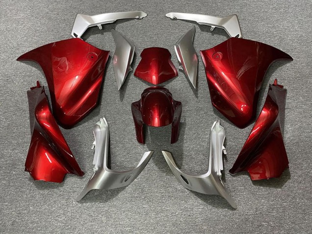 2010-2013 Rot & Silber Honda VFR1200 Motorrad Verkleidung