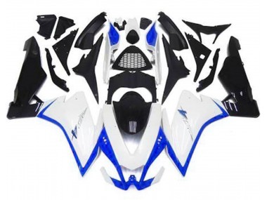2010-2015 Glänzend Weiß & Blau Aprilia RSV4 1000 Motorrad Verkleidung
