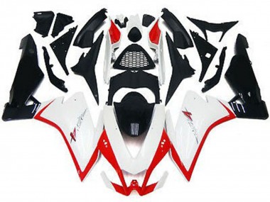 2010-2015 Glänzend Weiß & Rot Aprilia RSV4 1000 Motorrad Verkleidung