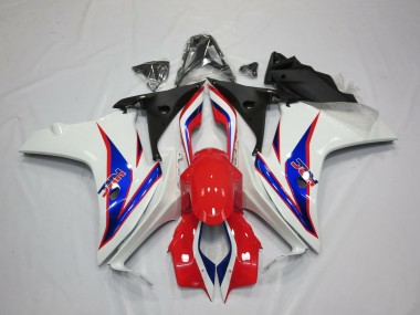 2011-2012 Blau Weiß Rot HRC Honda CBR600F Motorrad Verkleidung