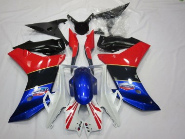 2011-2012 Dreifarbiger Goldener Streifen Honda CBR600F Motorrad Verkleidung